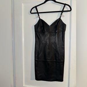 Coach Black Leather Dress